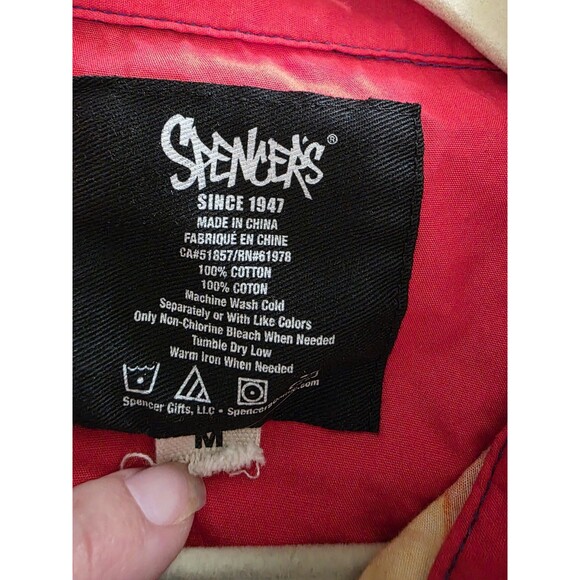 Spencer's Pride Shirt Button Up Size Medium  Mens Rainbow - Picture 3 of 3